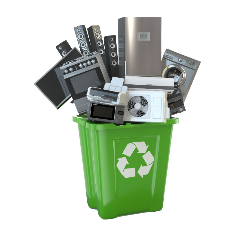 Grøn-skraldespand-elektronisk-skrald-genbrug